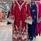 Long Shirt Fancy Silk 3pcs Beautiful Tila Embroidered Work – RG03 - Fancy | Rangoli