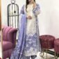 Fabric Cotton 3pcs Stiched Embroidered Work Print Dupatta & Trousers – RG04 - casual wear | Rangoli