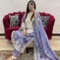 Fabric Cotton 3pcs Stiched Embroidered Work Print Dupatta & Trousers – RG04 - casual wear | Rangoli