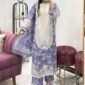 Fabric Cotton 3pcs Stiched Embroidered Work Print Dupatta & Trousers – RG04 - casual wear | Rangoli