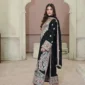 Long Shirt 3pcs Embroidered Pure Raw Silk Treadwork With Dupatta & Trousers – RG07 - party wear | Rangoli