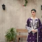 3pcs Pure Silk Tila Embroidered With Beautiful Paches Work With Dupatta & Trousers – RG09 - party wear | Rangoli