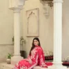 3pcs Pure Silk Tila Embroidered With Beautiful Paches Work With Dupatta & Trousers – RG09 P - party wear | Rangoli