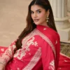 3pcs Pure Silk Tila Embroidered With Beautiful Paches Work With Dupatta & Trousers – RG09 P - party wear | Rangoli