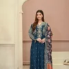 3pcs Pure Silk Tila Embroidered With Beautiful Paches Work With Dupatta & Trousers – RG10 - party wear | Rangoli