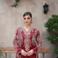 Roselle Maroon Luxury Embroidered 3PCS – RG10 R - party wear | Rangoli