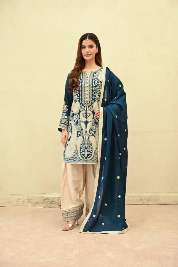 rg11b-2.webp Elara Teal Tila Embroidered 3PCS – RG11 B - party wear | Rangoli
