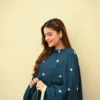 Elara Teal Tila Embroidered 3PCS – RG11 B - party wear | Rangoli