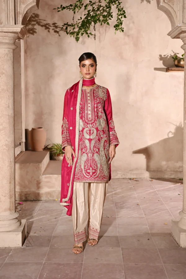 rg11p-1.webp Rosalie Fuchsia Tila Embroidered 3PCS – RG11 P - party wear | Rangoli