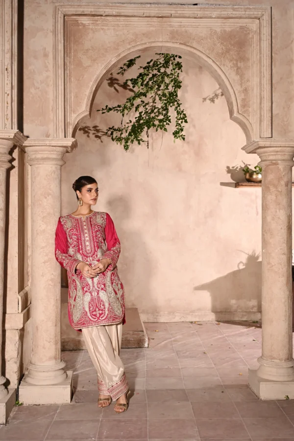 rg11p-5.webp Rosalie Fuchsia Tila Embroidered 3PCS – RG11 P - party wear | Rangoli