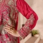 Rosalie Fuchsia Tila Embroidered 3PCS – RG11 P - party wear | Rangoli