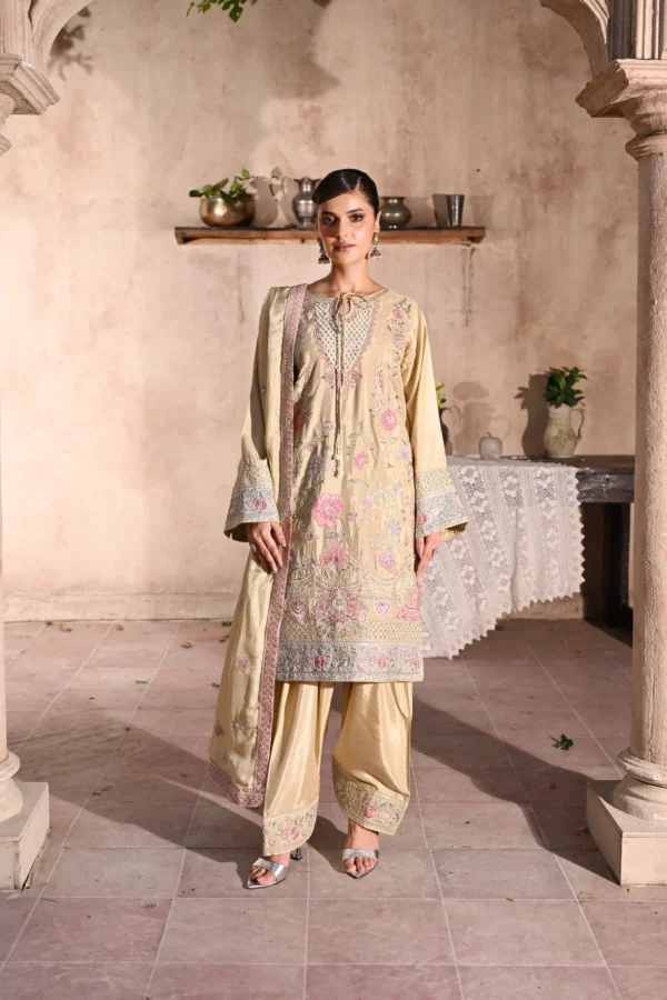 Amara Ivory Tila Embroidered 3PCS – RG12 - party wear | Rangoli
