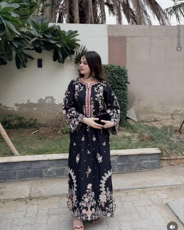 Elowen Black Embroidered 2PCS – RG13 - party wear | Rangoli