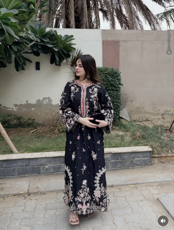 Elowen Black Embroidered 2PCS – RG13 - party wear | Rangoli