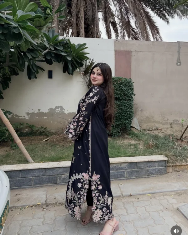 Elowen Black Embroidered 2PCS – RG13 - party wear | Rangoli