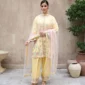 Aurelia Mustard Tila Embroidered 3PCS – RG17 Y - Party Wear | Rangoli