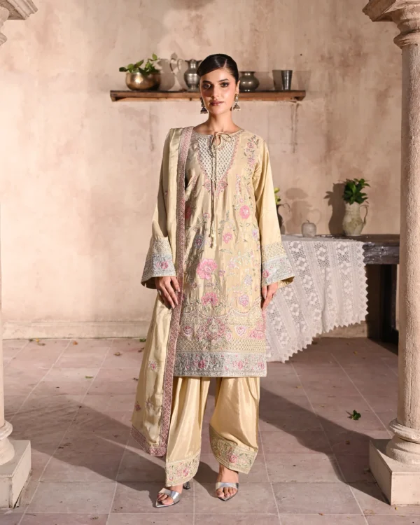 Amara Ivory Tila Embroidered 3PCS – RG18 I - Party Wear | Rangoli