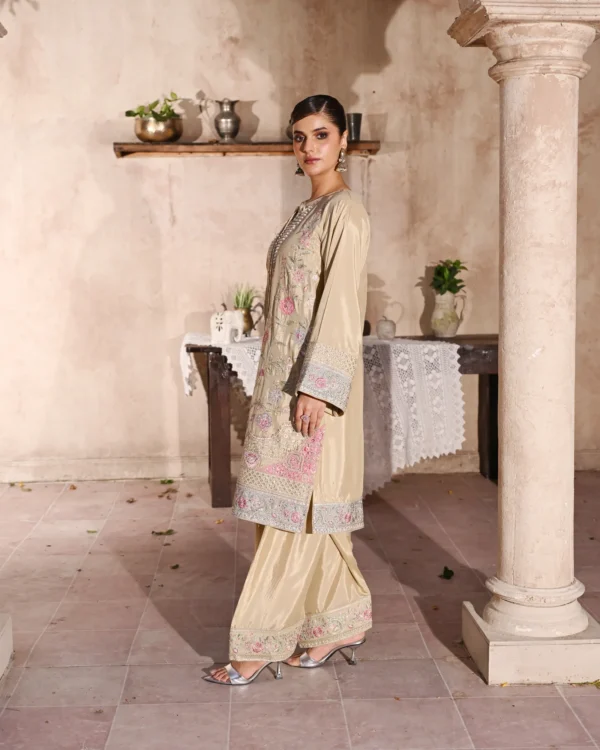 Amara Ivory Tila Embroidered 3PCS – RG18 I - Party Wear | Rangoli