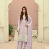 Elowen Lavender Tila Embroidered 3PCS – RG18 P - Party Wear | Rangoli