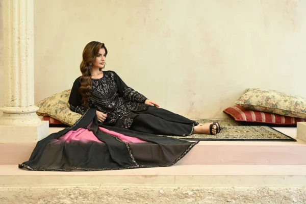 rg19b-3.webp Aurelia Black Tila Embroidered 3PCS – RG19 B - Party Wear | Rangoli