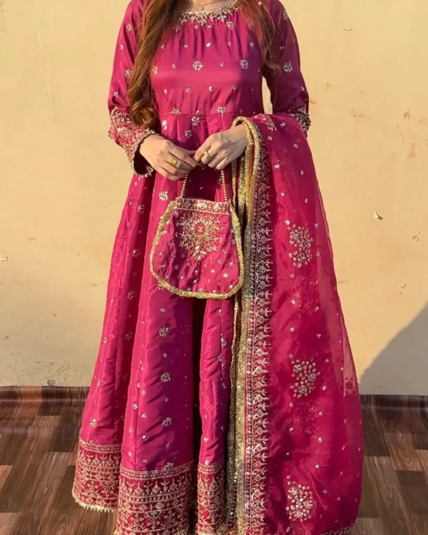 Isadora Handmade Tila Embroidered Frock – RG27
