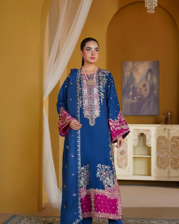 Elara Embroidered Raw Silk 3PCS – RG30
