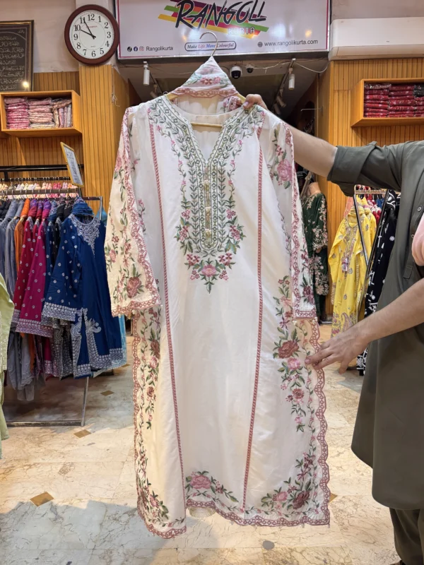 rg21-1.webp Elowen Off-White Embroidered 3PCS – RG21 - casual | Rangoli