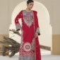 Rosalie Red Embroidered 3PCS – RG22 R - party wear | Rangoli