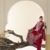 Rosalie Red Embroidered 3PCS – RG22 R - party wear | Rangoli