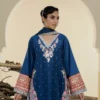 Elara Teal Blue Embroidered 3PCS – RG23 - party wear | Rangoli