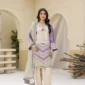 Elara Lavender Embroidered 3PCS – RG26 L - party wear | Rangoli