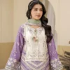 Elara Lavender Embroidered 3PCS – RG26 L - party wear | Rangoli