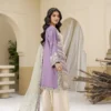 Elara Lavender Embroidered 3PCS – RG26 L - party wear | Rangoli