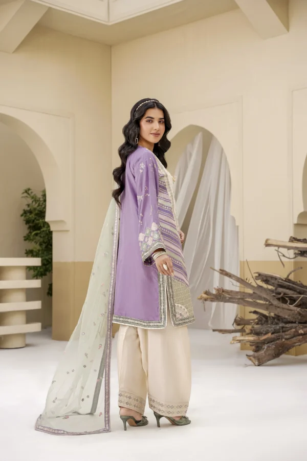 rg26l-4.webp Elara Lavender Embroidered 3PCS – RG26 L - party wear | Rangoli