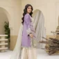 Elara Lavender Embroidered 3PCS – RG26 L - party wear | Rangoli