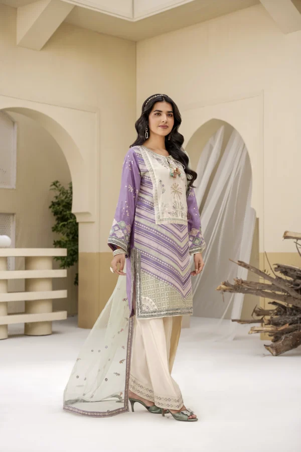 rg26l-5.webp Elara Lavender Embroidered 3PCS – RG26 L - party wear | Rangoli