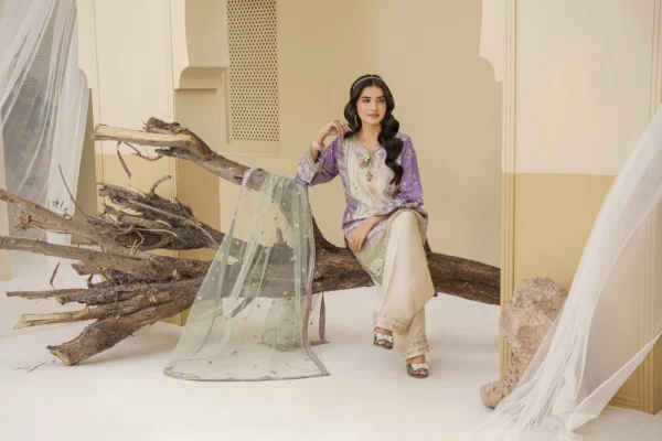 rg26l-6.webp Elara Lavender Embroidered 3PCS – RG26 L - party wear | Rangoli