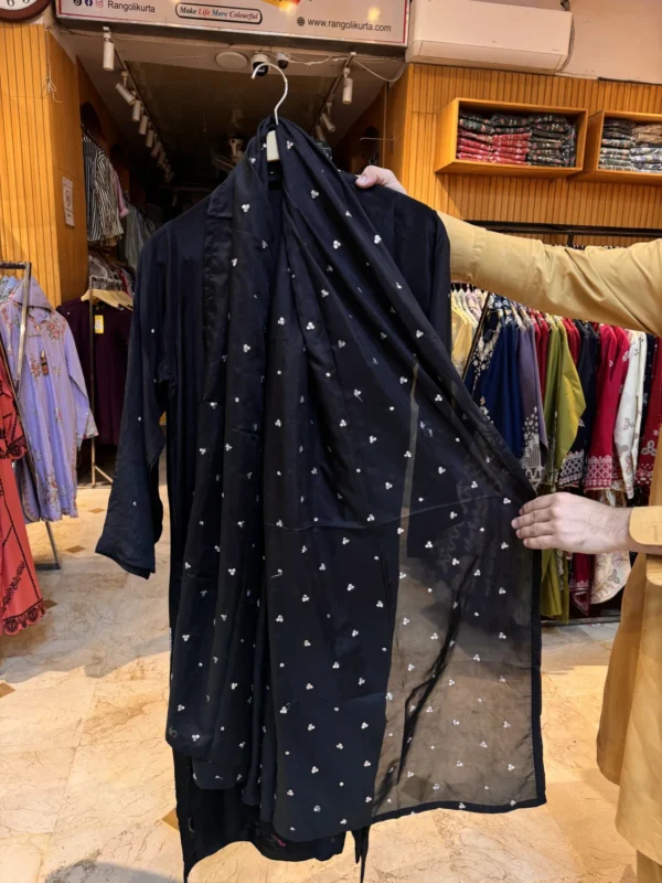Elara Silk Patchwork & Handmade Embroidered 3PCS – RG34 (Black) Elara Silk Patchwork & Handmade Embroidered 3PCS – RG34 (Black)