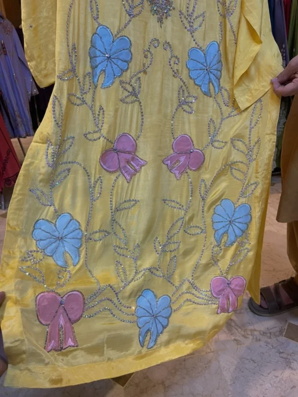 Elara Silk Patchwork & Handmade Embroidered 3PCS – RG34 (Lemon Yellow) Elara Silk Patchwork & Handmade Embroidered 3PCS – RG34 (Lemon Yellow)