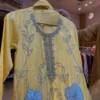 Elara Silk Patchwork & Handmade Embroidered 3PCS – RG34 (Lemon Yellow)